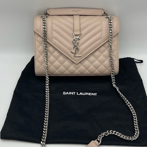 Authentic Envelope medium grained calfskin chain bag - Picture 14 of 17